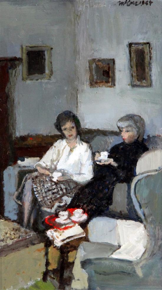 Charles McCall (1907-1989) Teatime, 10 x 5.5in.